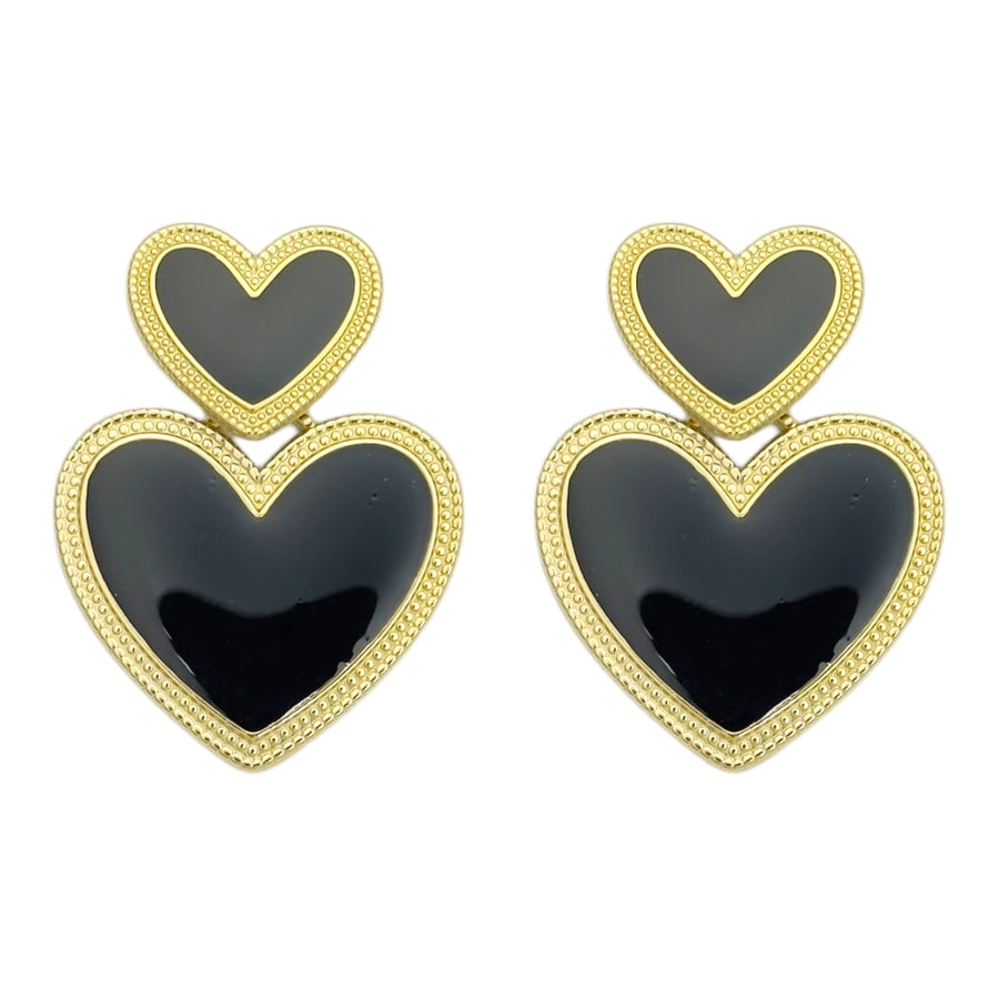 Earring Heart black