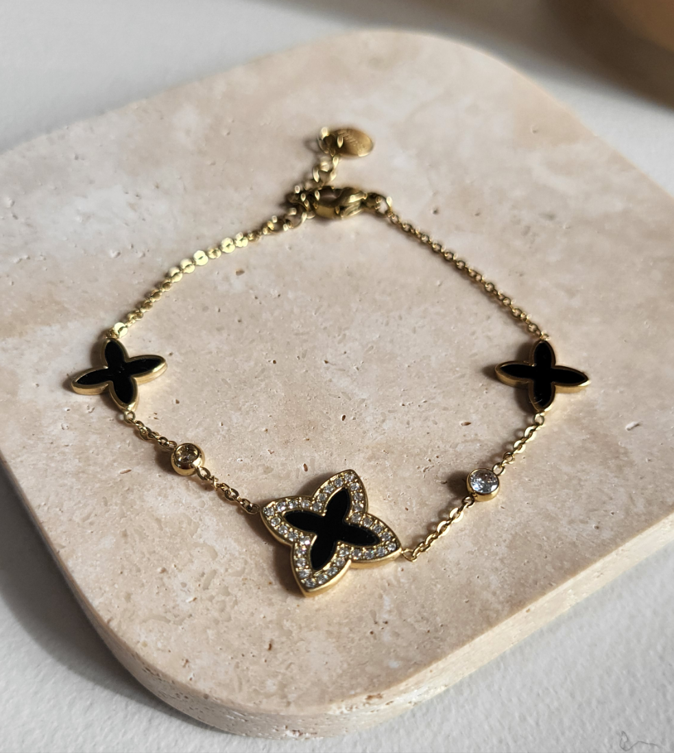 Bracelet klaver zwart