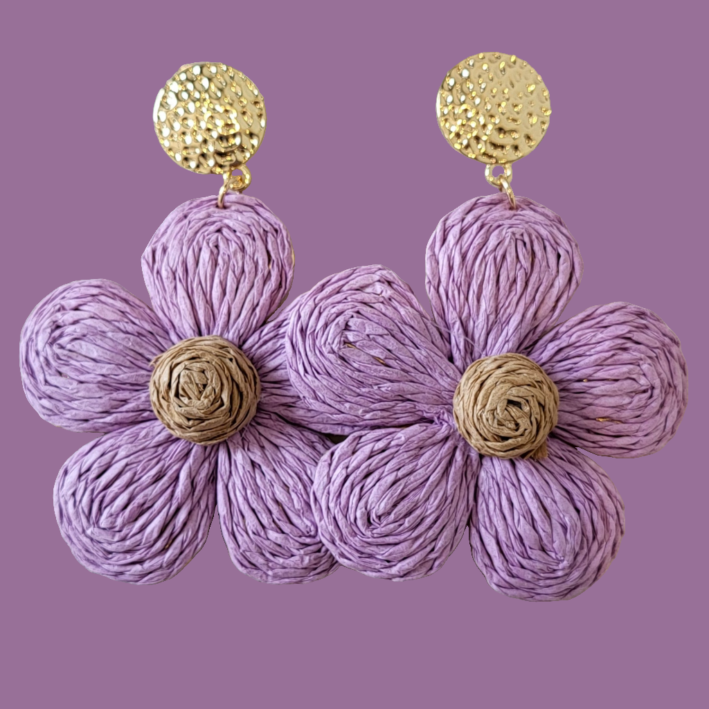 Earring flower lilac