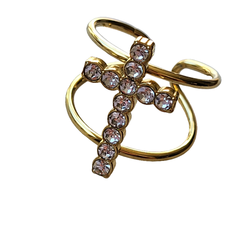 Ring Cross Diamonds