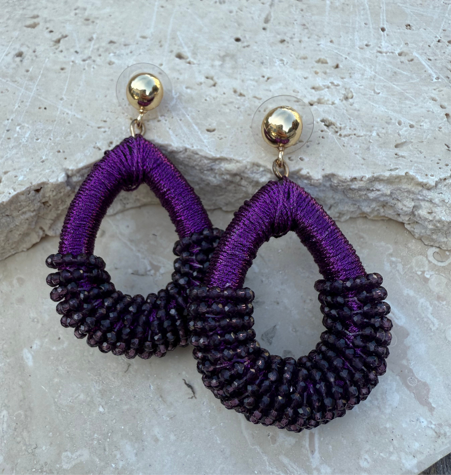 Earring sweet purple
