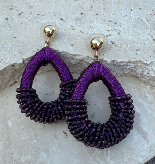 Earring sweet purple