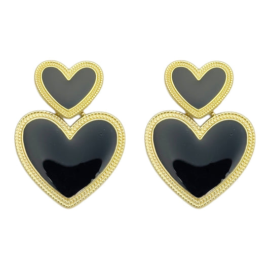 Earring Heart black
