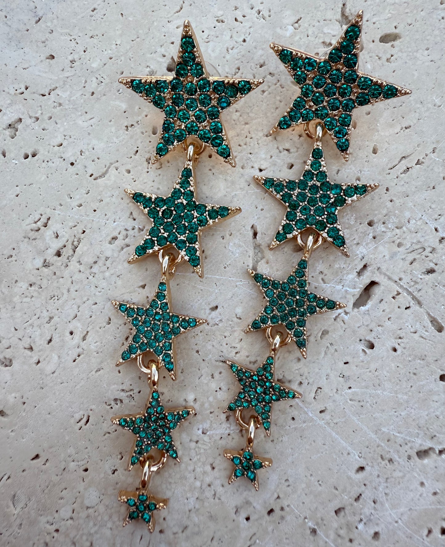 Earring stars green