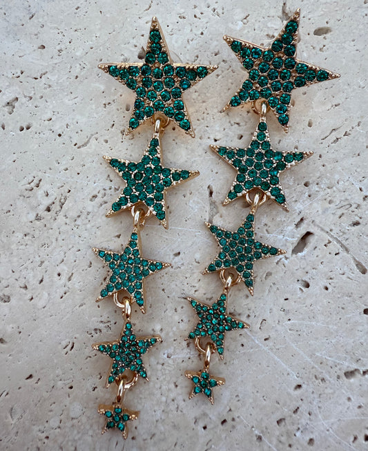 Earring stars green