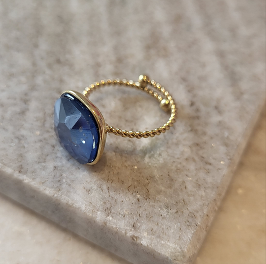 Ring stone blue