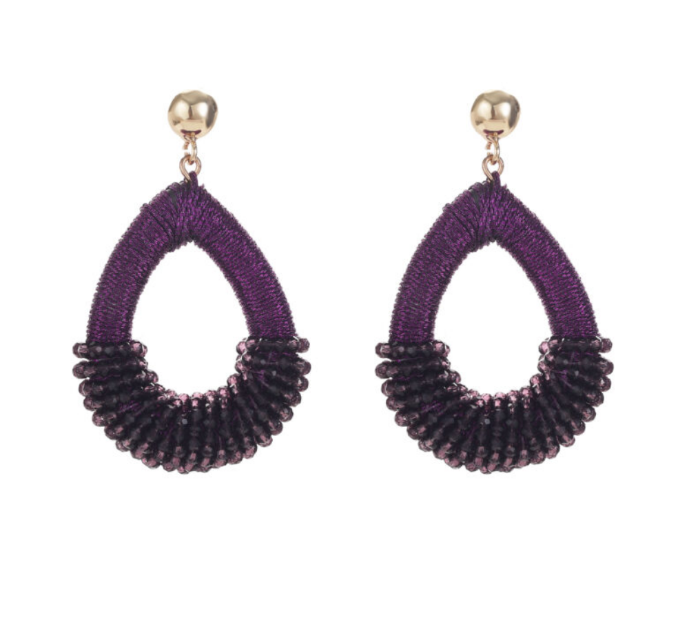Earring sweet purple