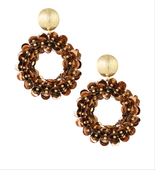 Earring spark brown