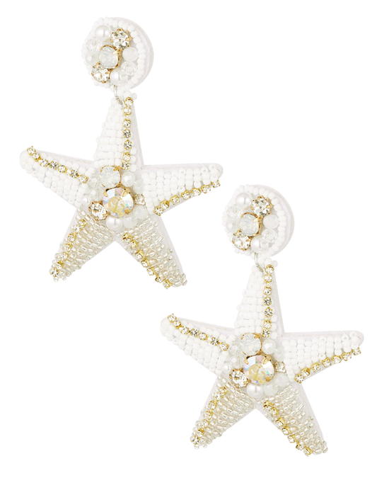 Earring Zeester wit