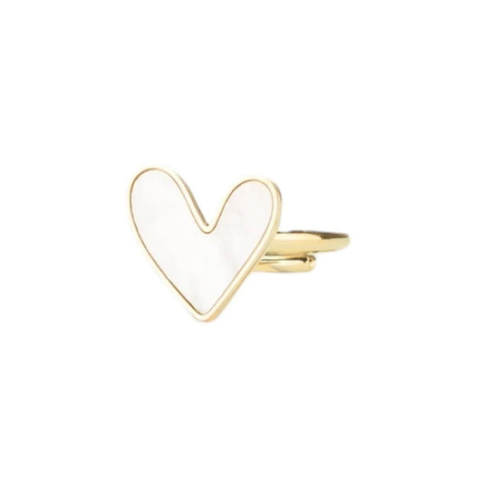Ring heart parelmoer